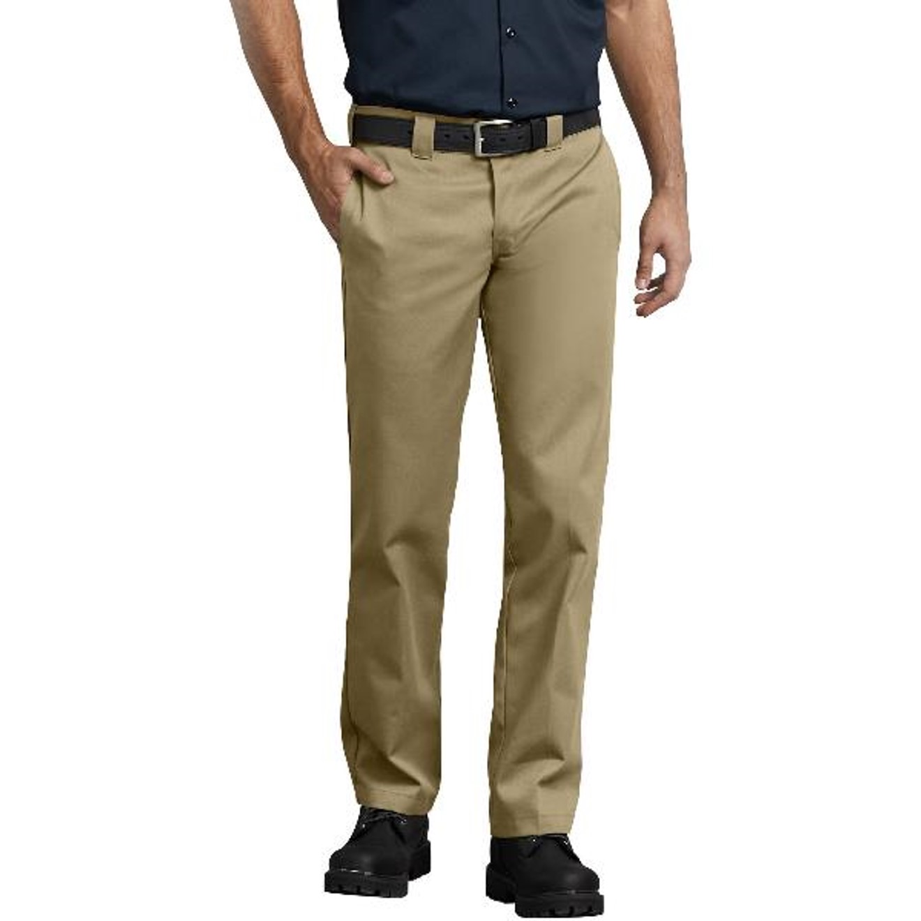 Dickies: Slim Fit Straight Leg Work Pants (Military Khaki)