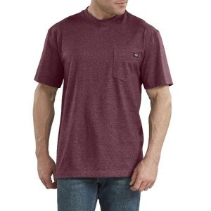 Dickies: Short Sleeve Heavyweight Heathered T-Shirt (Burgundy)
