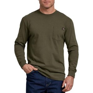 Dickies: Long Sleeve Heavyweight Crew Neck T-Shirt (Military Green)