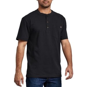 Dickies: Short Sleeve Heavyweight Henley Shirt (Black)