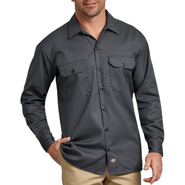 Dickies: Long Sleeve Work Shirt (Charcoal Gray)