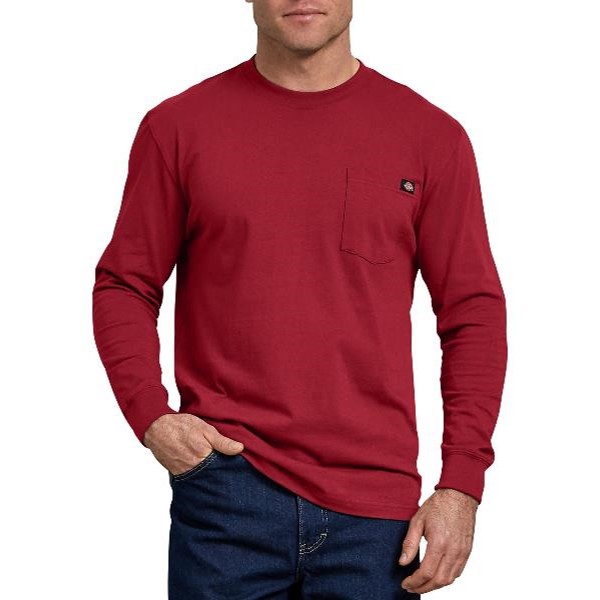 Dickies: Long Sleeve Heavyweight Crew Neck T-Shirt (English Red)