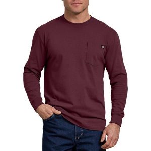 Dickies: Long Sleeve Heavyweight Crew Neck T-Shirt (Burgundy)