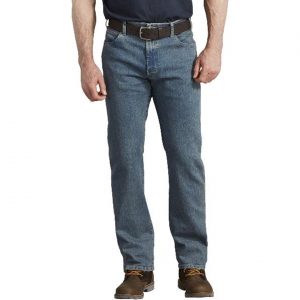 Dickies: FLEX Active Waist 5-Pocket Regular Fit Jeans (Stonewashed Indigo Blue)