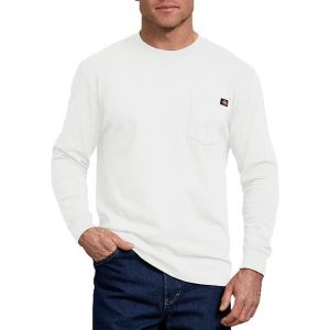 Dickies: Long Sleeve Heavyweight Crew Neck T-Shirt (White)