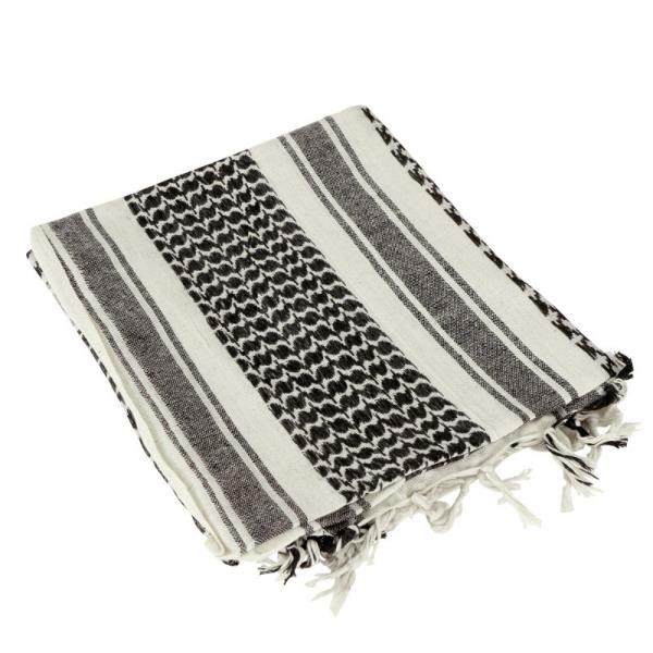 Condor Outdoor: 100% Cotton Shemagh (Black/White)