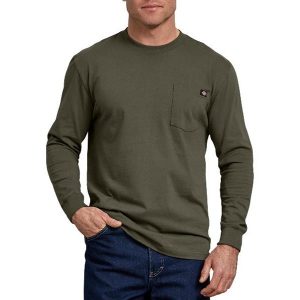 Dickies: Long Sleeve Heavyweight Crew Neck T-Shirt (Moss Green)