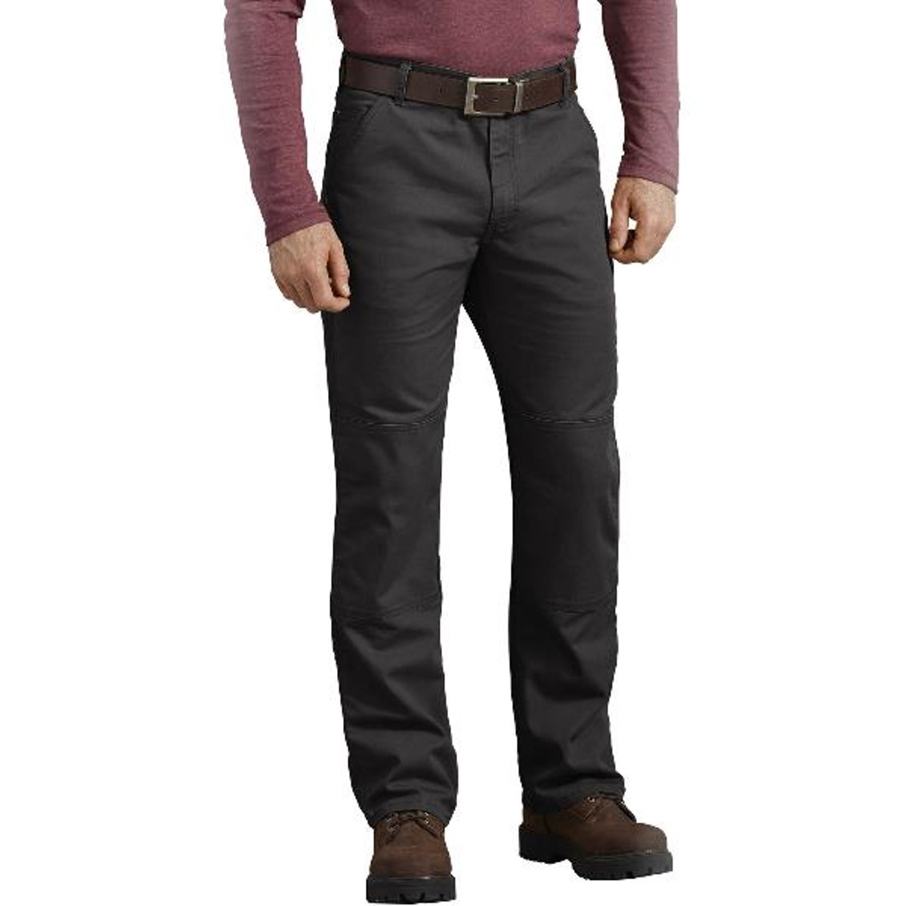 Dickies: FLEX Regular Fit Tough Max™ Duck Double Knee Pants (Stonewashed Black)