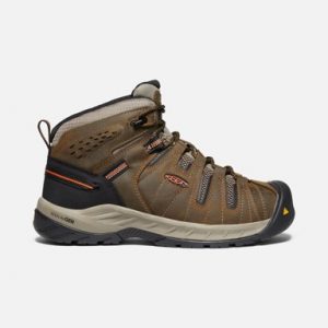 Keen Utility: Men's Flint II Soft Toe Boot (Cascade Brown/Burnt Ochre)