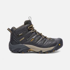 Keen Utility: Men's Lansing Mid Waterproof Steel Toe Boot (Raven/Tawny Olive)