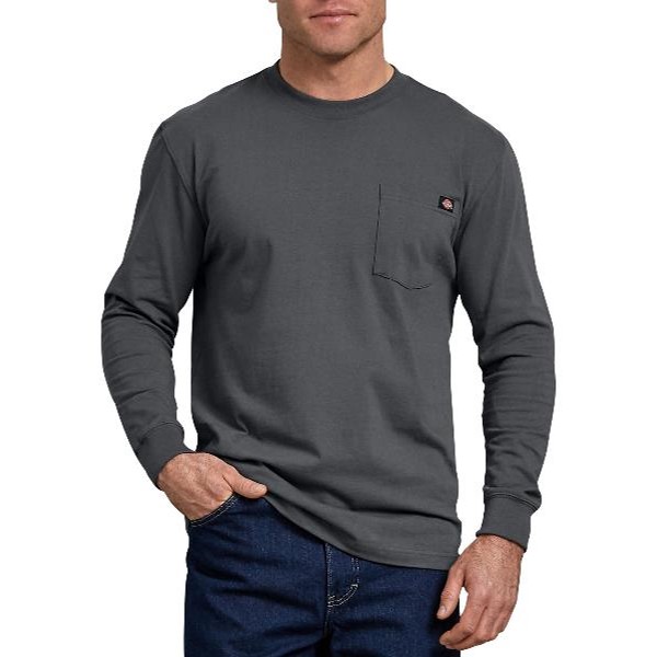 Dickies: Long Sleeve Heavyweight Crew Neck T-Shirt (Charcoal Gray)