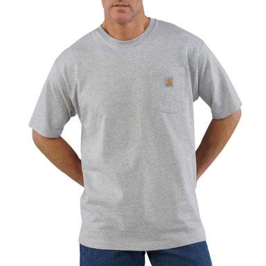 Carhartt: Loose Fit Heavyweight Short-Sleeve Pocket T-Shirt (Heather Gray)