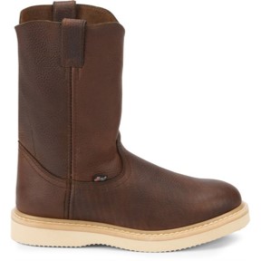 Justin Boots: Axe 10" Pull-On Light Duty Boot (Light Brown)