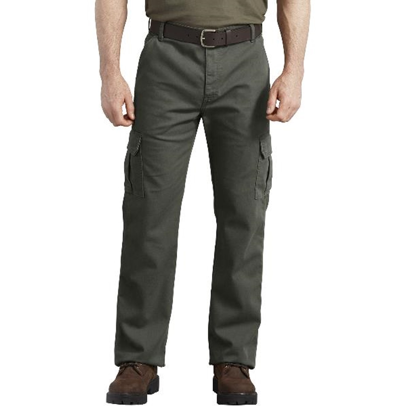 Dickies: FLEX Regular Fit Tough Max™ Duck Cargo Pants (Stonewashed Olive Green)