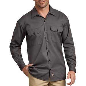Dickies: Long Sleeve Work Shirt (Gravel Gray)