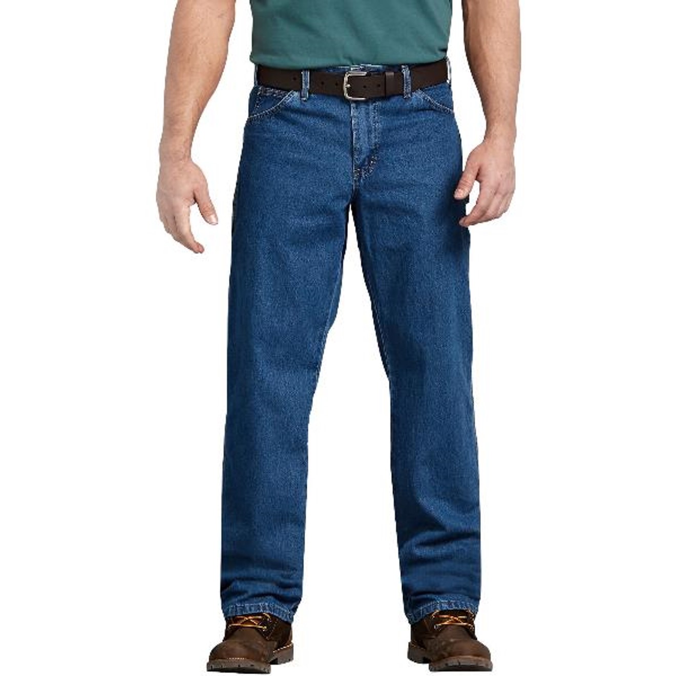 Dickies: Relaxed Fit Stonewashed Carpenter Denim Jeans (Stonewashed Indigo Blue)