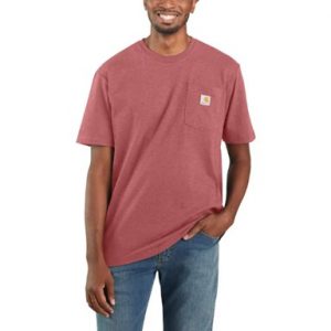 Carhartt: Loose Fit Heavyweight Short-Sleeve Pocket T-Shirt (Blush Pink Heather)