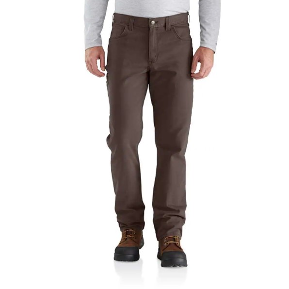 Carhartt: Rugged Flex® Relaxed Fit Canvas 5-Pocket Work Pant (Dark Coffee)