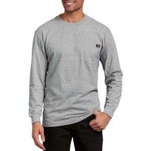 Dickies: Long Sleeve Heavyweight Crew Neck T-Shirt (Heather Gray)
