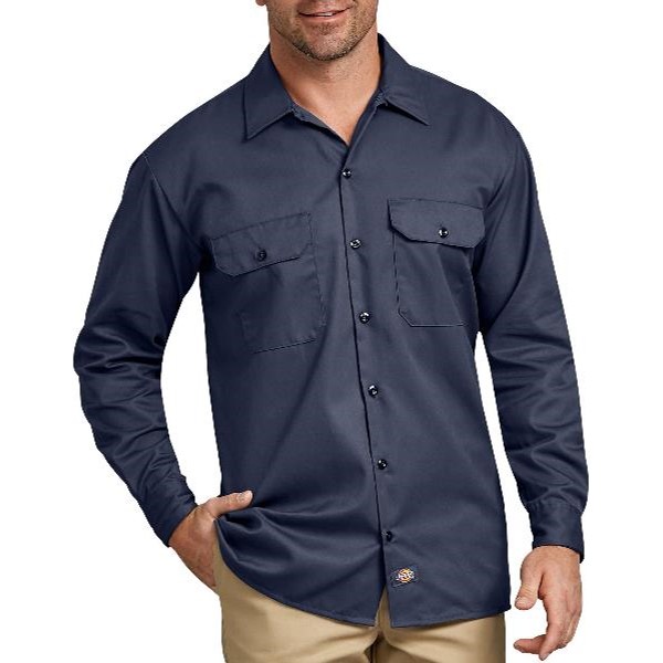 Dickies: Long Sleeve Work Shirt (Navy Blue)