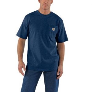 Carhartt: Loose Fit Heavyweight Short-Sleeve Pocket T-Shirt (Dark Cobalt Blue Heather)