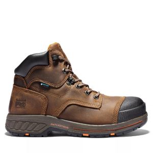 Timberland PRO: Men's Helix HD 6" Composite Toe Work Boots (Distressed Brown Full-Grain)