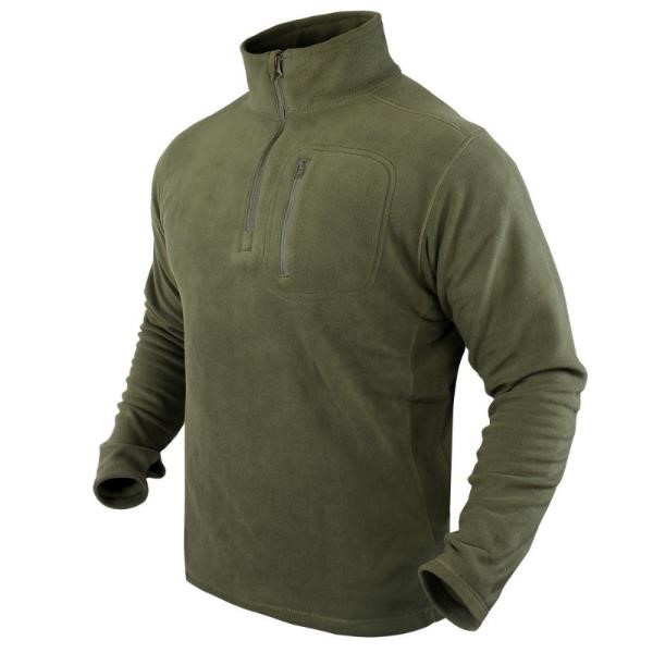 Condor Outdoor: Men's Quarter Zip Fleece Pullover (Olive Drab)