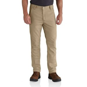 Carhartt: Rugged Flex® Straight Fit Canvas 5-Pocket Tapered Work Pant (Dark Khaki)