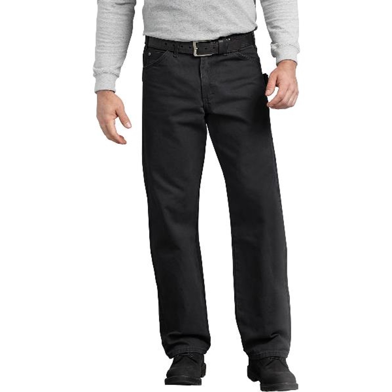 Dickies: Relaxed Fit Straight Leg Carpenter Duck Jeans (Rinsed Black)