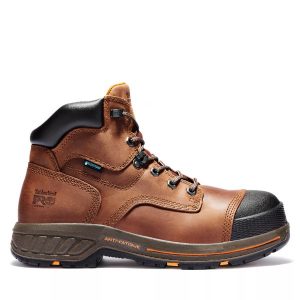 Timberland PRO: Men's Helix HD 6" Soft Toe Work Boots (Red Brown Full-Grain)