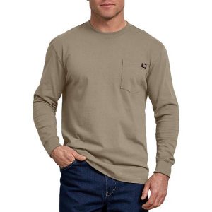 Dickies: Long Sleeve Heavyweight Crew Neck T-Shirt (Desert Khaki)