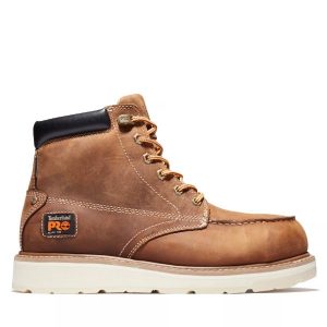 Timberland PRO: Men's Gridworks 6" Waterproof Alloy Toe Work Boots (Golden Brown Full-Grain)