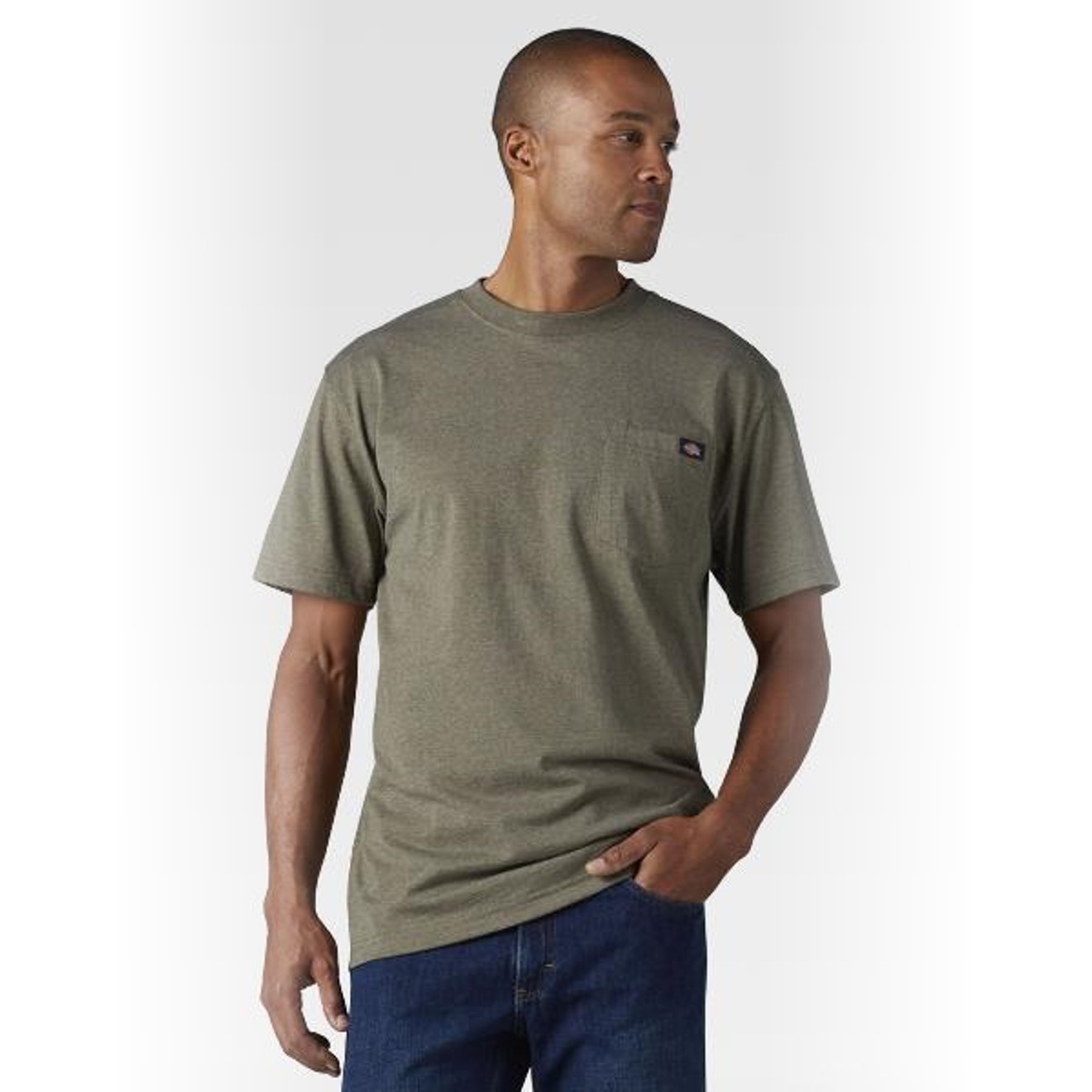 Dickies: Short Sleeve Heavyweight Heathered T-Shirt (Military Green Heather)