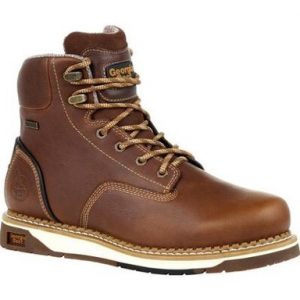 Georgia Boot: AMP LT Wedge Waterproof Work Boot (Brown)