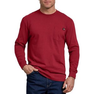 Dickies: Long Sleeve Heavyweight Crew Neck T-Shirt (English Red)