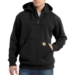 Carhartt: Rain Defender® Loose Fit Heavyweight Quarter-Zip Sweatshirt (Black)