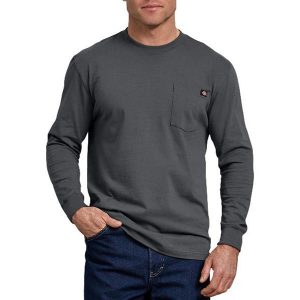 Dickies: Long Sleeve Heavyweight Crew Neck T-Shirt (Charcoal Gray)