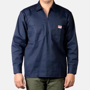 Ben Davis: Long Sleeve Solid 1/2 Zip (Navy)