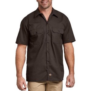 Dickies: Short Sleeve Work Shirt (Dark Brown)