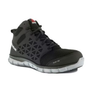Reebok Work: Sublite Cushion Work Men's Athletic Mid Cut Alloy Toe Work Shoe (Black)