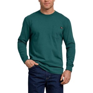 Dickies: Long Sleeve Heavyweight Crew Neck T-Shirt (Pacific Green)