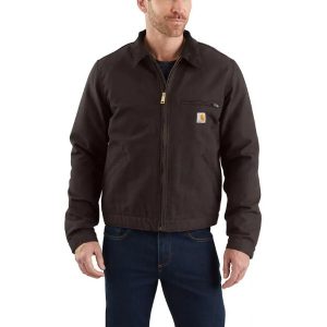 Carhartt: Relaxed Fit Duck Blanket-Lined Detroit Jacket (Dark Brown)