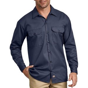 Dickies: Long Sleeve Work Shirt (Navy Blue)