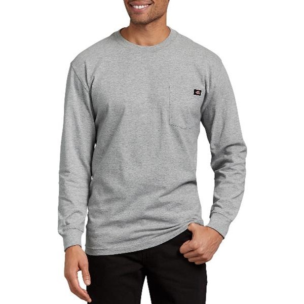 Dickies: Long Sleeve Heavyweight Crew Neck T-Shirt (Heather Gray)