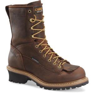 Carolina: Spruce Men's 8" Waterproof Lace-to-Toe Logger (Copper Crazy Horse)