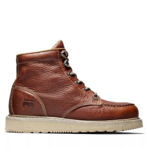 Timberland PRO: Men's Barstow 6" Soft Toe Work Boots (Rust Full-Grain)