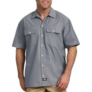 Dickies: Relaxed Fit Short Sleeve Chambray Shirt (Navy Chambray)